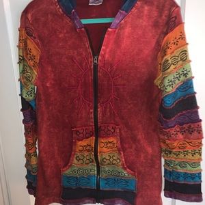 Boho zip up